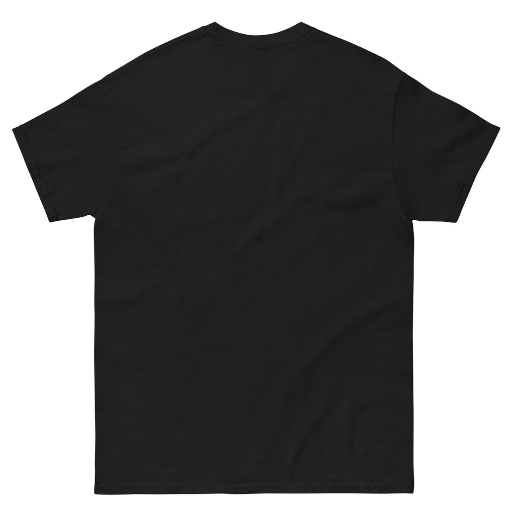 Good Vibes pit bull tee — grey pit bull mid-sprint with tongue out, REJECTED struck through in red