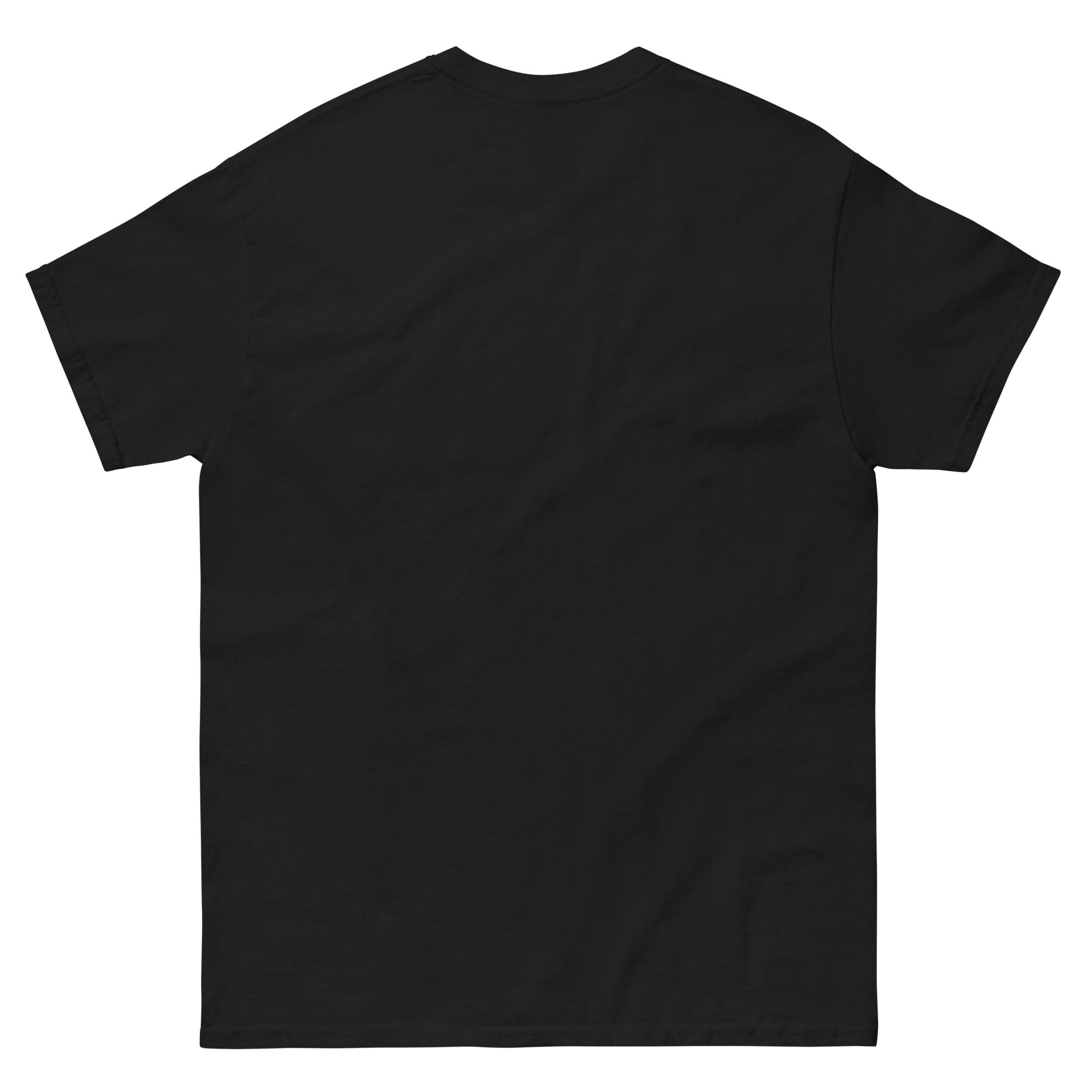 Good Vibes pit bull tee — grey pit bull mid-sprint with tongue out, REJECTED struck through in red